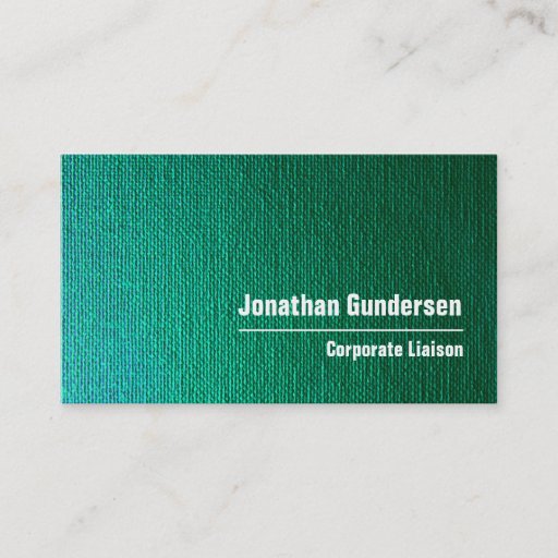 Customizable Green Canvas Modern Professional Business Card