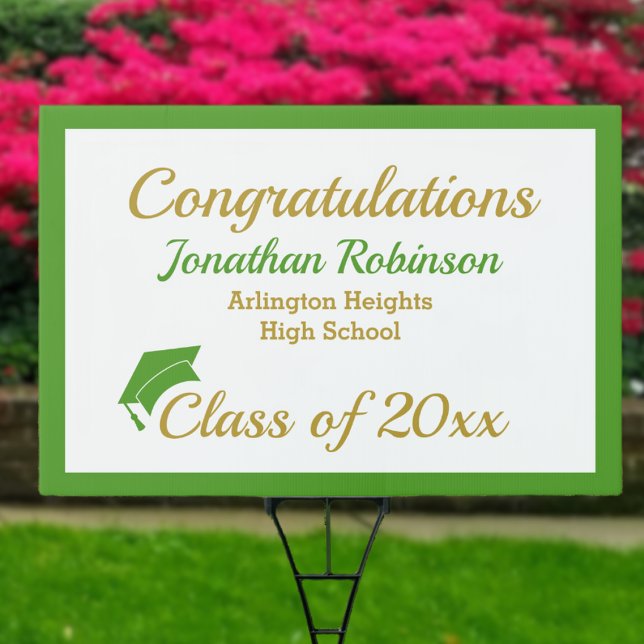 Green Cap Graduation Yard Sign (Creator Uploaded)