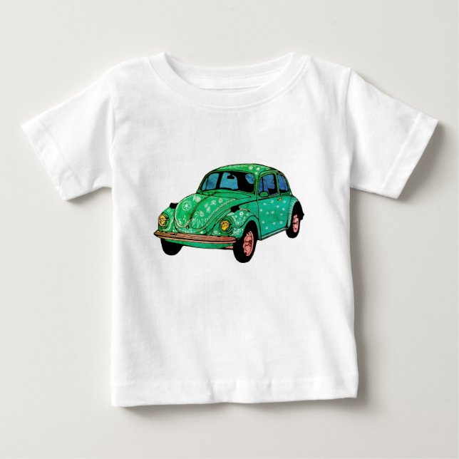 Green Car Fine Jersey T-Shirt, Cute Shirt (Front)