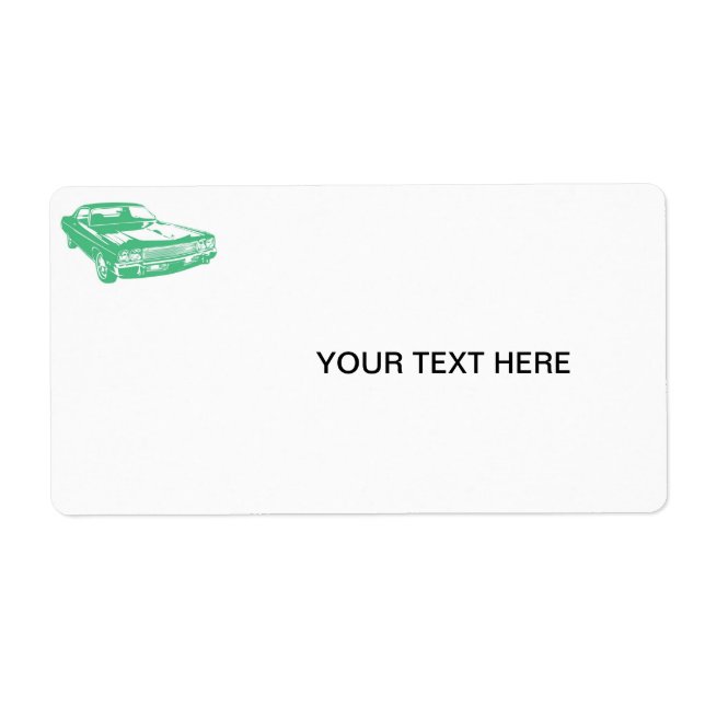 Green car label (Front)