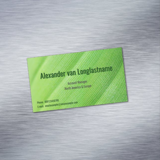 Green card with banana leaf (In Situ)