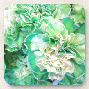 Green Carnation Beverage Coaster
