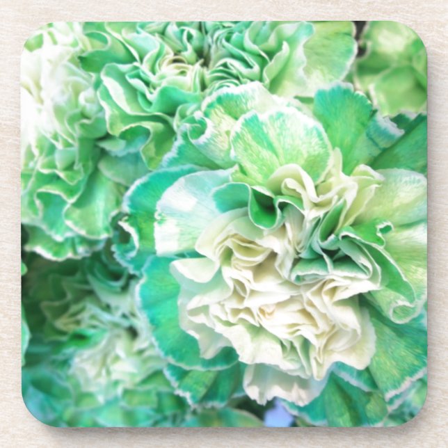 Green Carnation Beverage Coaster (Front)
