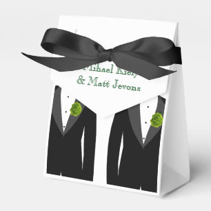Green Carnations Favor Box for a Gay Wedding