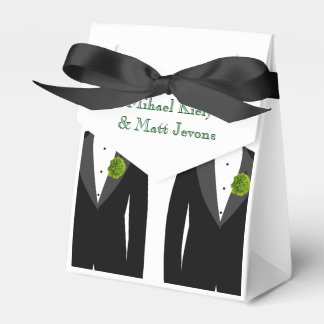 Green Carnations Favor Box for a Gay Wedding