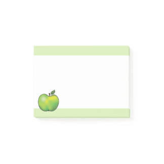 Green Cartoon Apple Fruit Illustration Post-it Notes