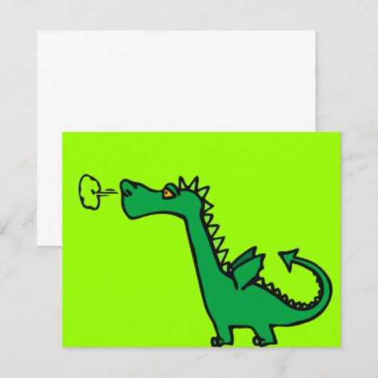 Green Cartoon Dragon (Front/Back)