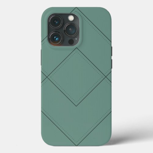 Green Case with Geometric Design