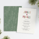 Green Casual Colorful Christmas Jingle and Mingle  Invitation<br><div class="desc">This green casual colorful Christmas jingle and mingle invitation is perfect for your fun, creative, bright Christmas jingle and mingle party. Its unique, playful modern font in red, boho tan, and light and dark green make for a happy seasonal feel. If your looking to brighten up your loved ones' dark...</div>