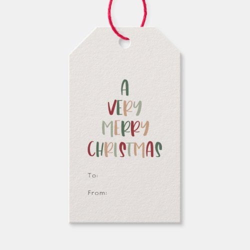 Green Casual Colorful Christmas to from Gift Tags