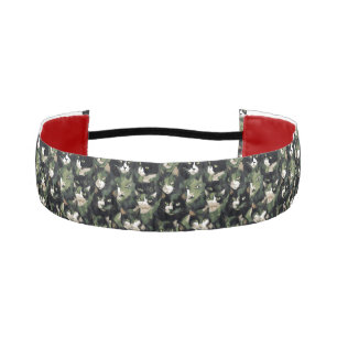 Green Cat Camouflage Athletic Headband