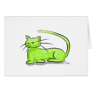 Green Cat Cards