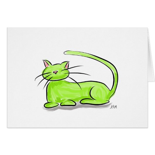 Green Cat Cards (Front Horizontal)