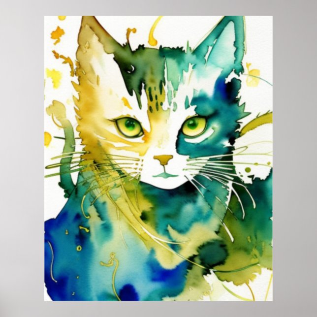 Green Cat Poster (Front)