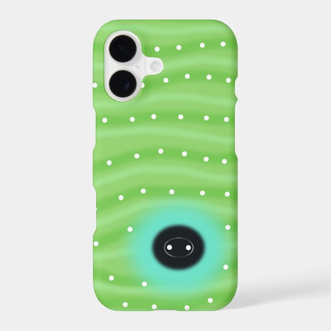 Green Caterpillar Pattern iPhone Case (Back)