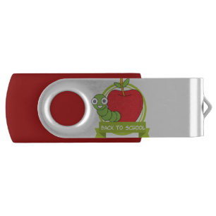 Green Caterpillar USB Flash Drive