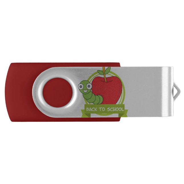 Green Caterpillar USB Flash Drive (Front)