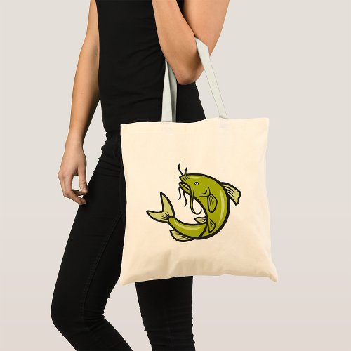 Green Catfish Tote Bag