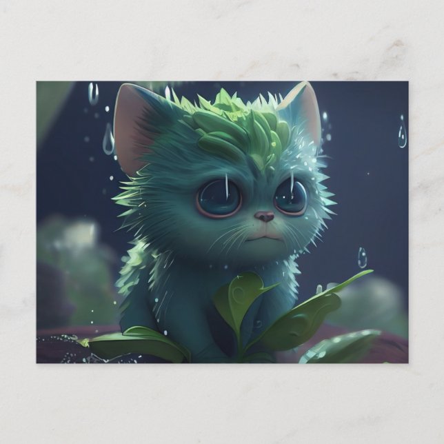 Green Cats Postcards (Front)