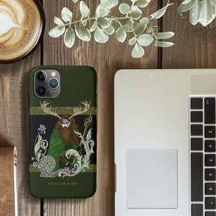 Green Celtic Antlers Man iPhone 11 Pro Case