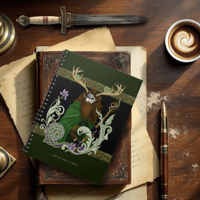 Green Celtic Antlers Man  Notebook (Creator Uploaded)