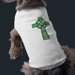 Green Celtic Cross Dog Shirt<br><div class="desc">Green Celtic Cross Dog Shirt. Celtic Crosses were mostly made of stone, and remained an inspirational symbol around Ireland, Wales, and Britain. Eventually, the Celtic Cross spread throughout the British Isles. This design is available in various colors, so be sure to check out my other Celtic Cross products!</div>