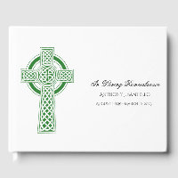 Green Celtic Cross Irish Memorial Funeral