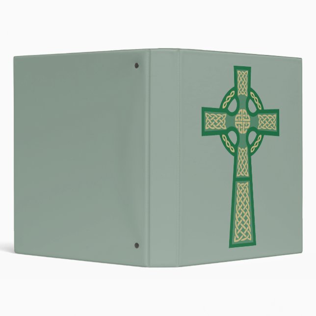 Green Celtic Cross School Binder (Background)