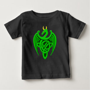 Green Celtic Dragon Baby T Shirt