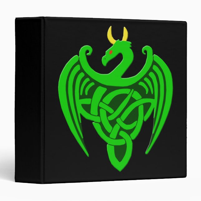 Green Celtic Dragon Binder (Front/Spine)