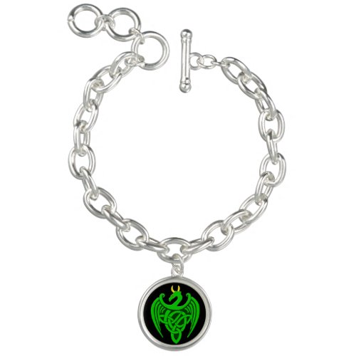 Green Celtic Dragon Bracelet