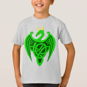 Green Celtic Dragon Child T Shirt