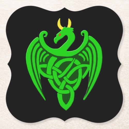 Green Celtic Dragon Coasters