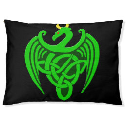 Green Celtic Dragon Dog Bed