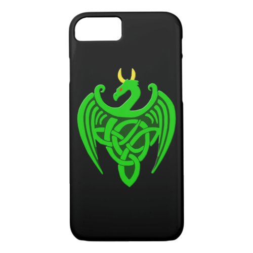 Green Celtic Dragon iPhone 78 Case