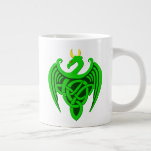 Green Celtic Dragon Jumbo Mug