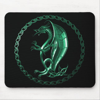 Green Celtic Dragon Mouse Pad