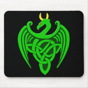 Green Celtic Dragon Mousepad