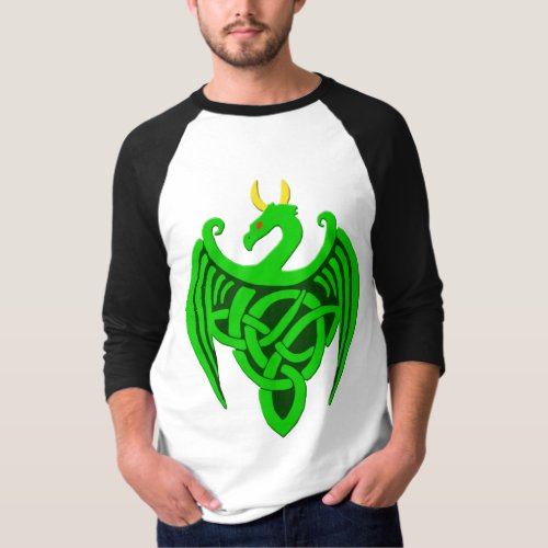 Green Celtic Dragon T Shirt