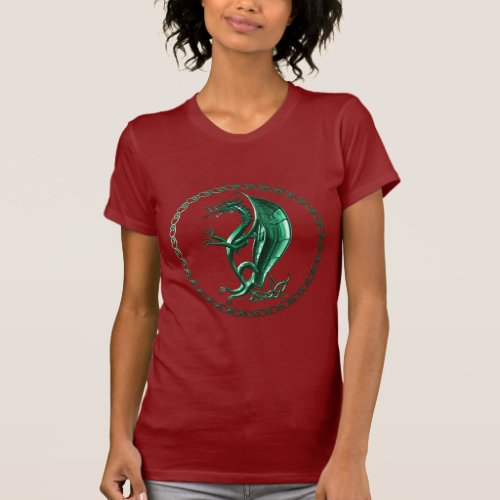 Green Celtic Dragon T_Shirt