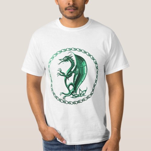 Green Celtic Dragon T_Shirt