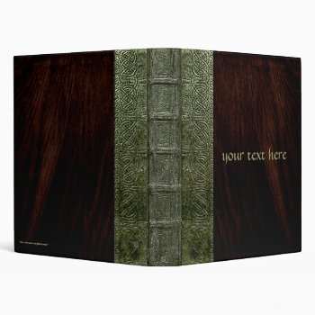 Green Celtic Faux Leather Fantasy Binder by gothicbusiness at Zazzle