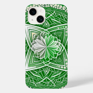 Green Celtic Flower Heart Chakra Sacred Geometry Case-Mate iPhone 14 Case