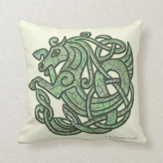 Green Celtic Horse Mojo Pillow