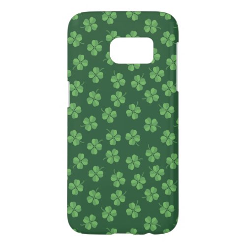 Green Celtic Irish Four Leafed Clovers St Patrick Samsung Galaxy S7 Case