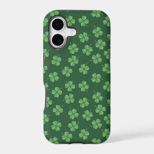 Green Celtic Irish Four Leafed Clovers St. Patrick iPhone 17 Case