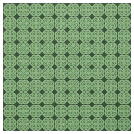 Green Celtic Irish Knot Fabric