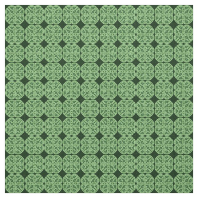 Green Celtic Irish Knot Fabric (Swatch)