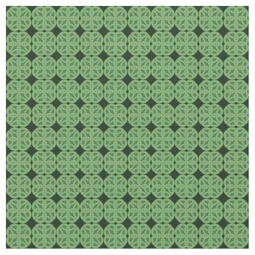 Green Celtic Irish Knot Fabric