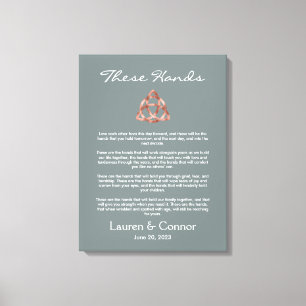 Green Celtic Irish Wedding Vows Handfasting  Canvas Print